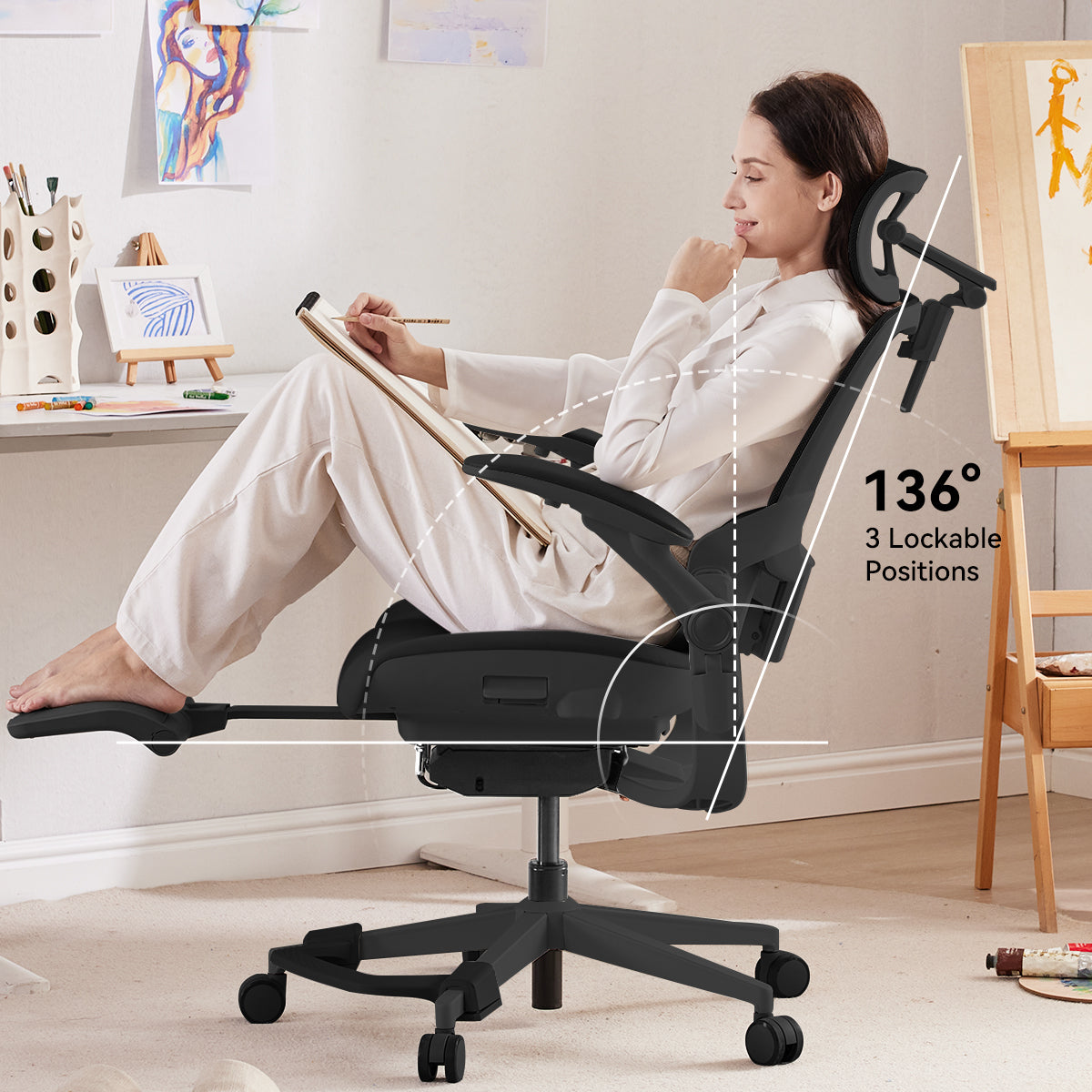 MUSSO E80 Muse FemmePosture Ergonomic Office Chair