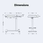 MUSSO AnyDesk D5 Flippable Mobile Standing Desk