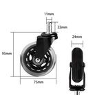 PU Silent Universal wheels With lock