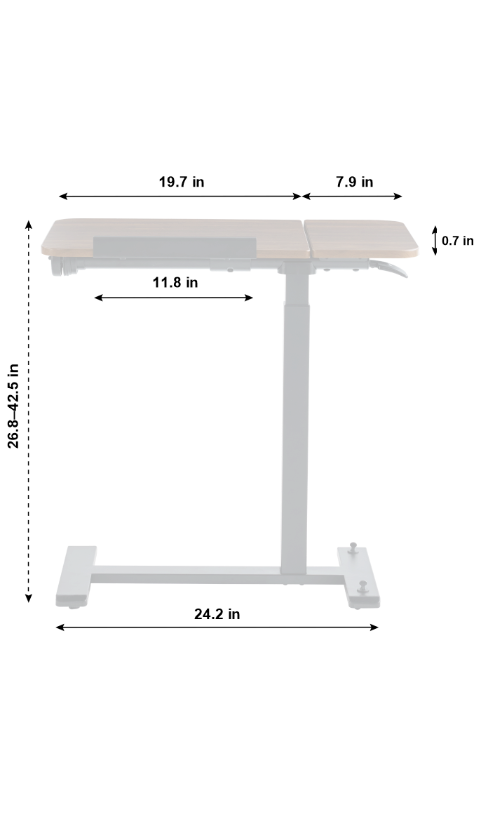 Desk dimensions in inches